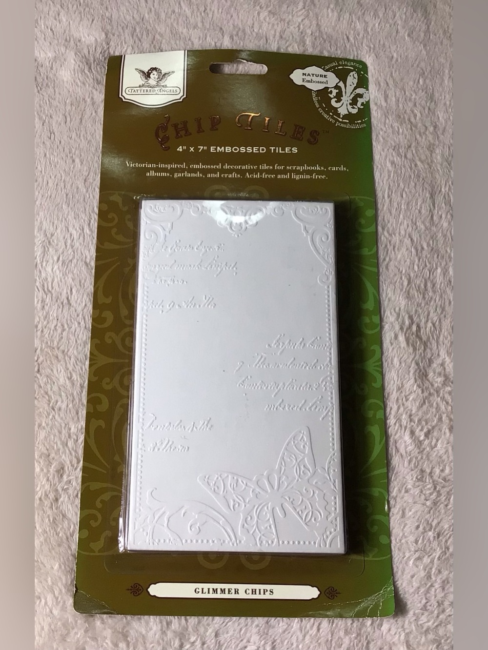 Tattered angels Embossed Tiles